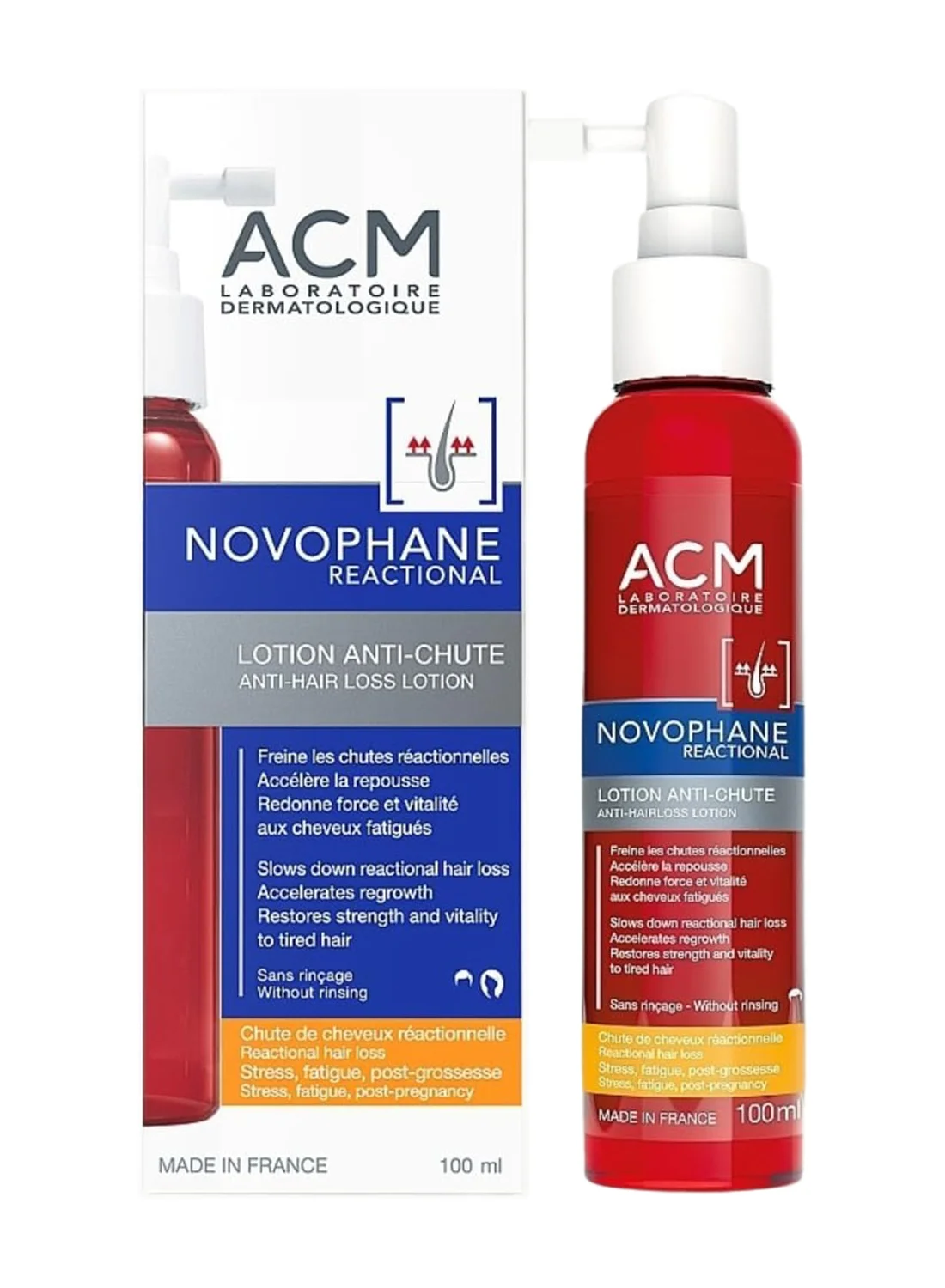 ACM Laboratoire Dermatologique Novophane Energizing Hair Tonic for Thinning-Prone Hair (Clear, 100 mL) kwbdu