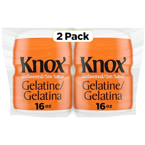 Unflavored Gelatin Powder Premium Culinary Thickener (2 Pack, 454 g) s81c9