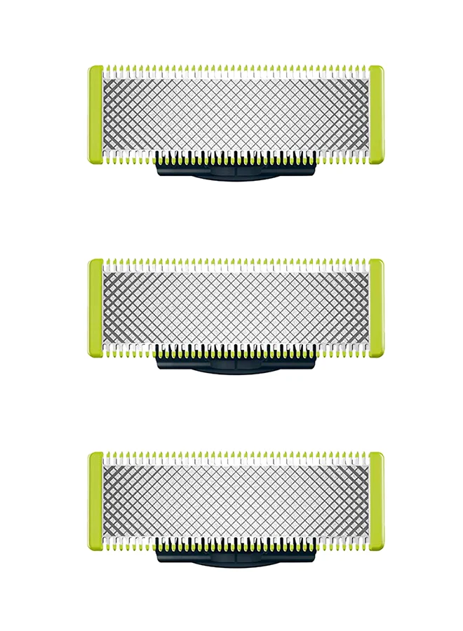 Professional Replacement Blades for Electric Grooming Trimmer (Green/Silver, 3-Pack) 9ia17