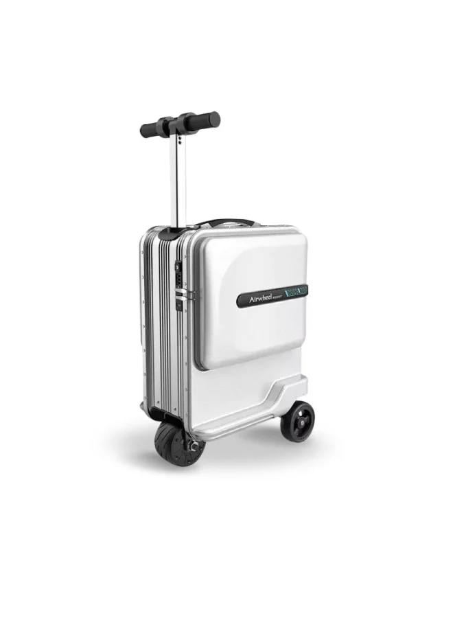 Electric Rideable Smart Luggage Scooter with Removable Battery (Silver, 26L) 1wue9