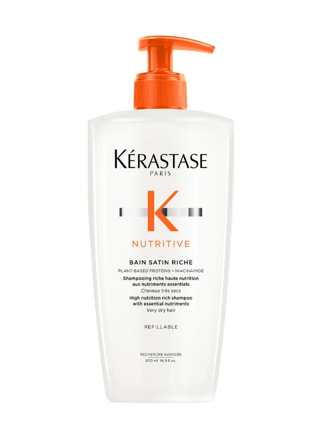 KERASTASE Nutritive Bain Satin Riche Intense Nutrition Shampoo for Dry Hair (500 mL) he6k7