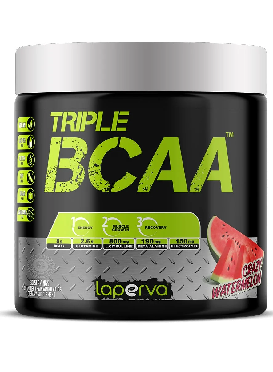 Laperva Triple BCAA Amino Acid Supplement Powder (Watermelon, 30 Servings) bmrp0