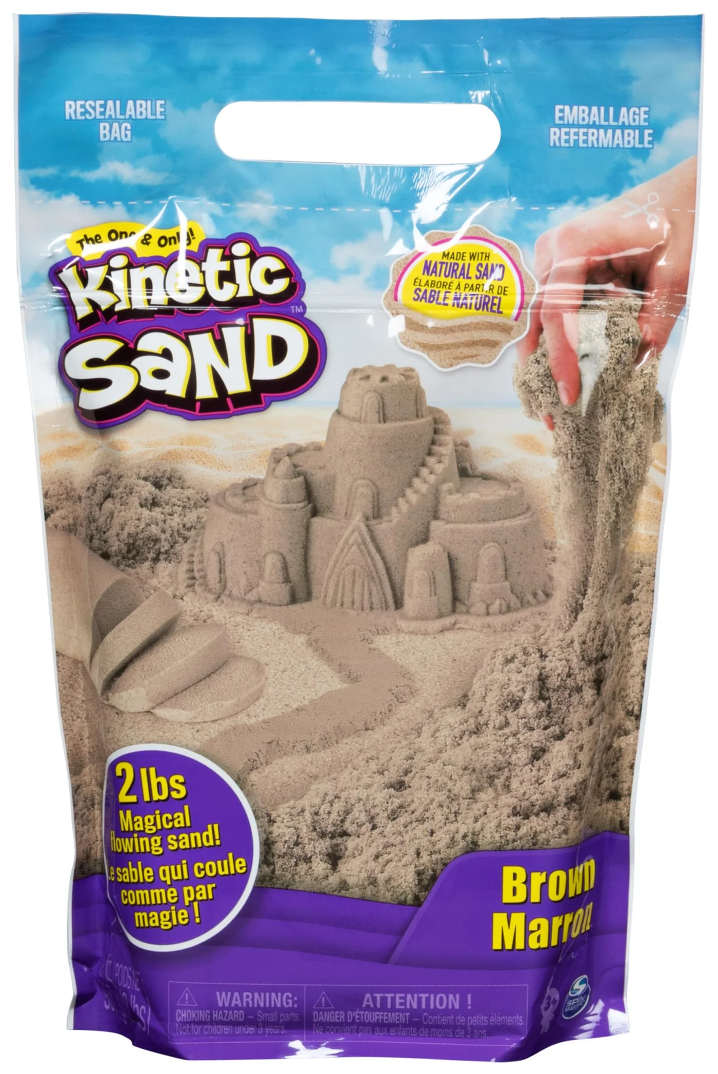 Premium Sensory Play Sand Moldable Crafting Compound (Brown, 907 g) mbuoo
