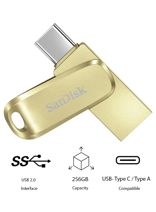 Premium Dual Drive USB Type-C Flash Storage (256GB, Silver) High-Speed Data Transfer for Mobile and Desktop 8kzr3