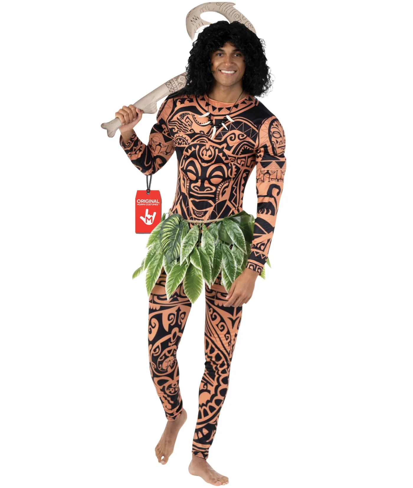 Premium Hawaiian Tattoo Character Costume for Men (Large) - Authentic Style Fancy Dress for Halloween and Themed Parties zdnjr