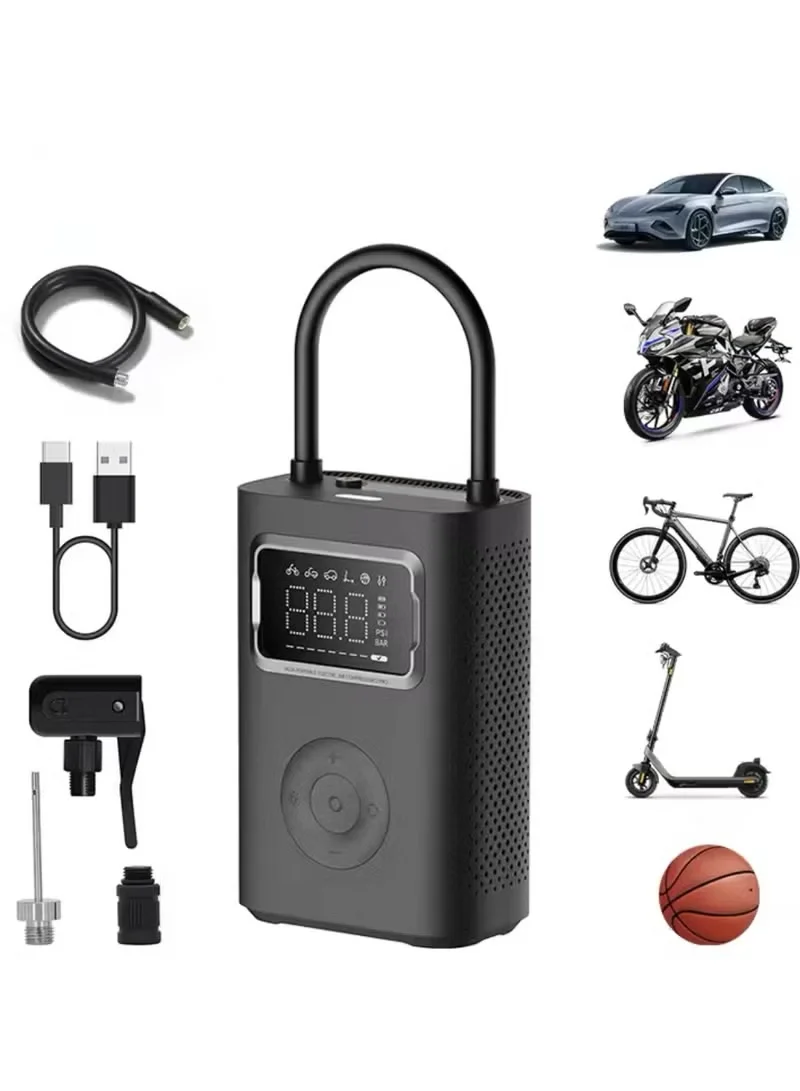 Premium Portable Electric Air Compressor 150PSI High Pressure Inflator for Car Motorcycle Bike and Sports Balls (150 PSI) 0cp4l