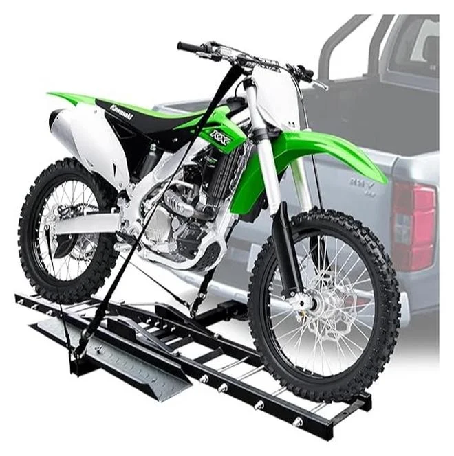 Royal Polar Motorcycle Hitch Carrier Heavy Duty Steel Dirt Bike Hauler with Loading Ramp (500 lbs Capacity) zqzte