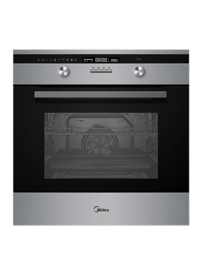 Midea Built In Electric Oven with 9 Cooking Functions (Silver and Black, 65L) jjzu6