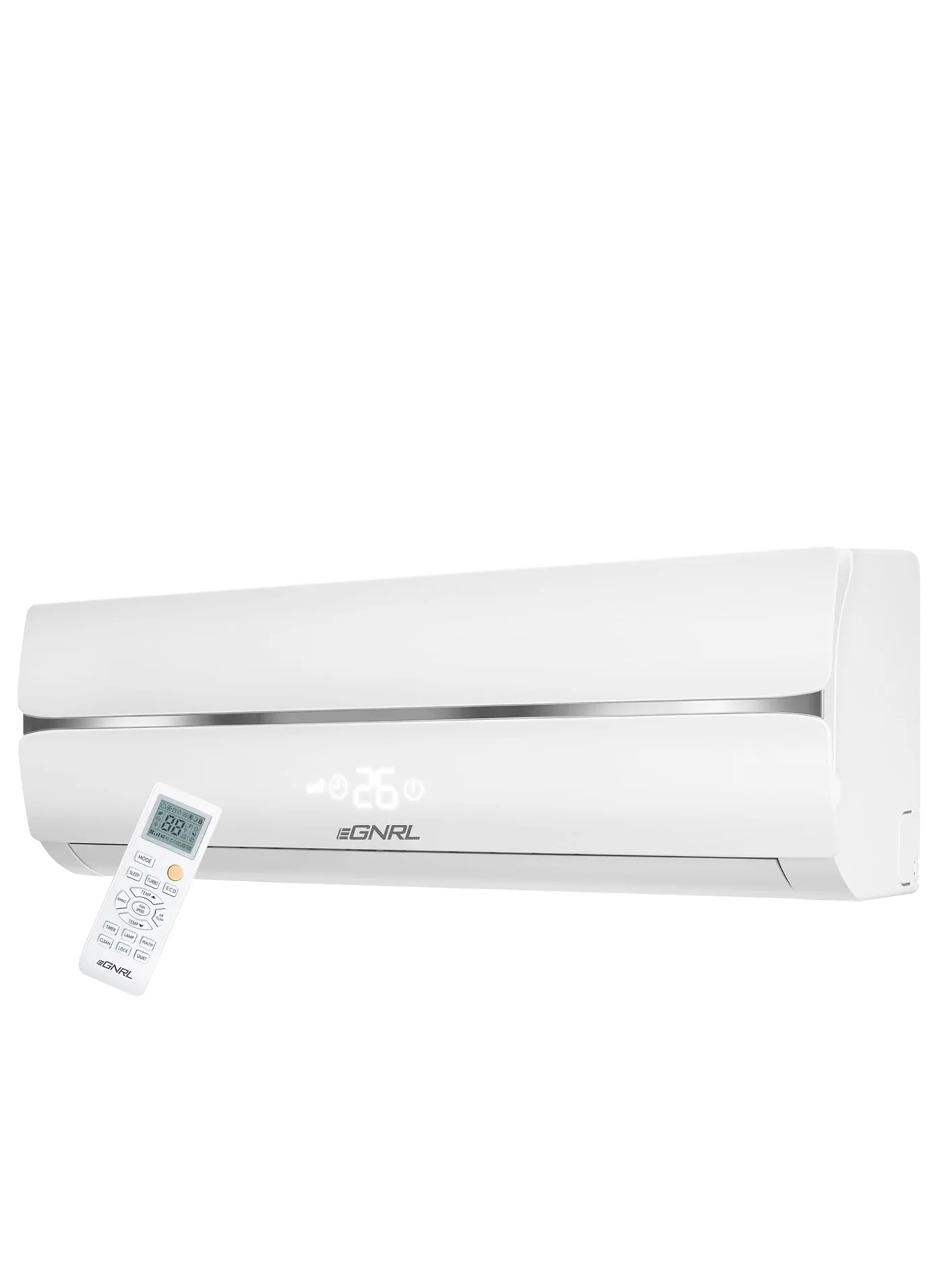 EGNRL Split Air Conditioner 12000 BTU 1 Ton T1 Rotary R410a with 3M Pipe Kit (White) 2epbp