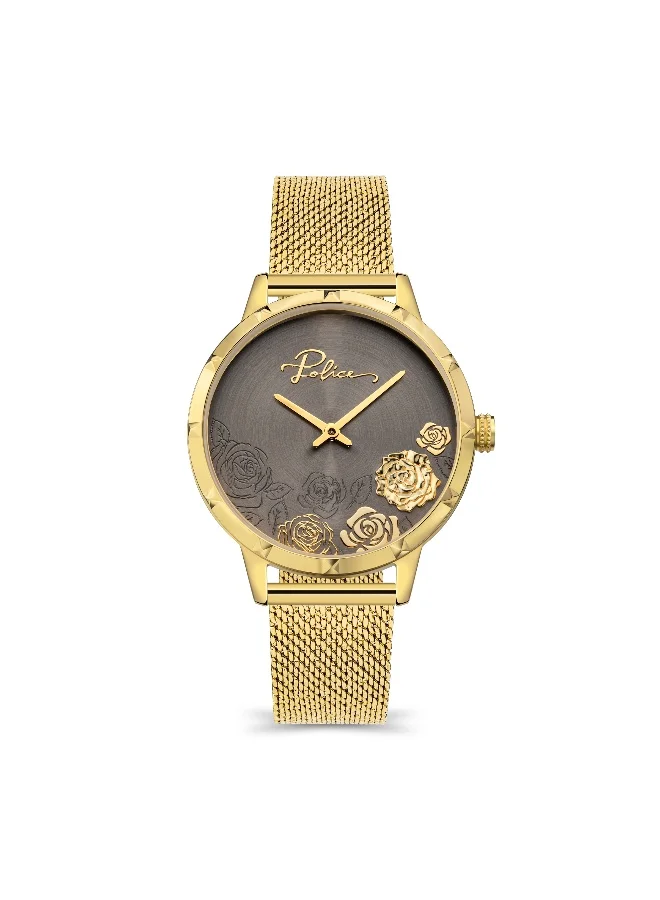 Premium Analog Wristwatch for Women Gold Stainless Steel Bracelet (Grey Dial, 36mm) lgjhn