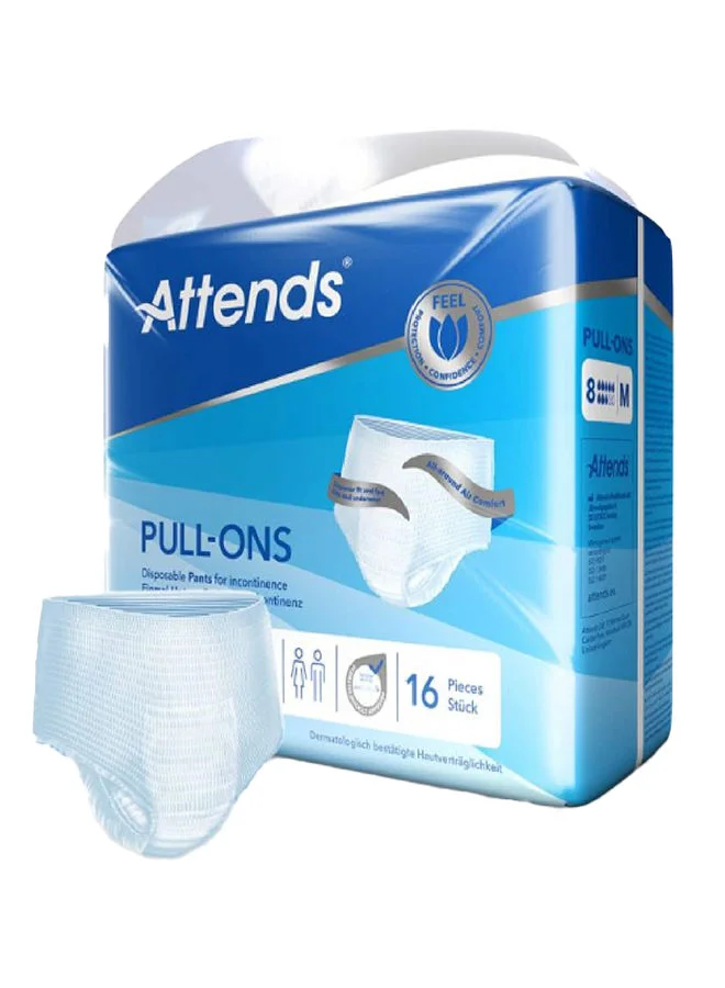 Attends Pull-On Disposable Incontinence Pants for Adults (White, M, 16 Pieces) ugqaw
