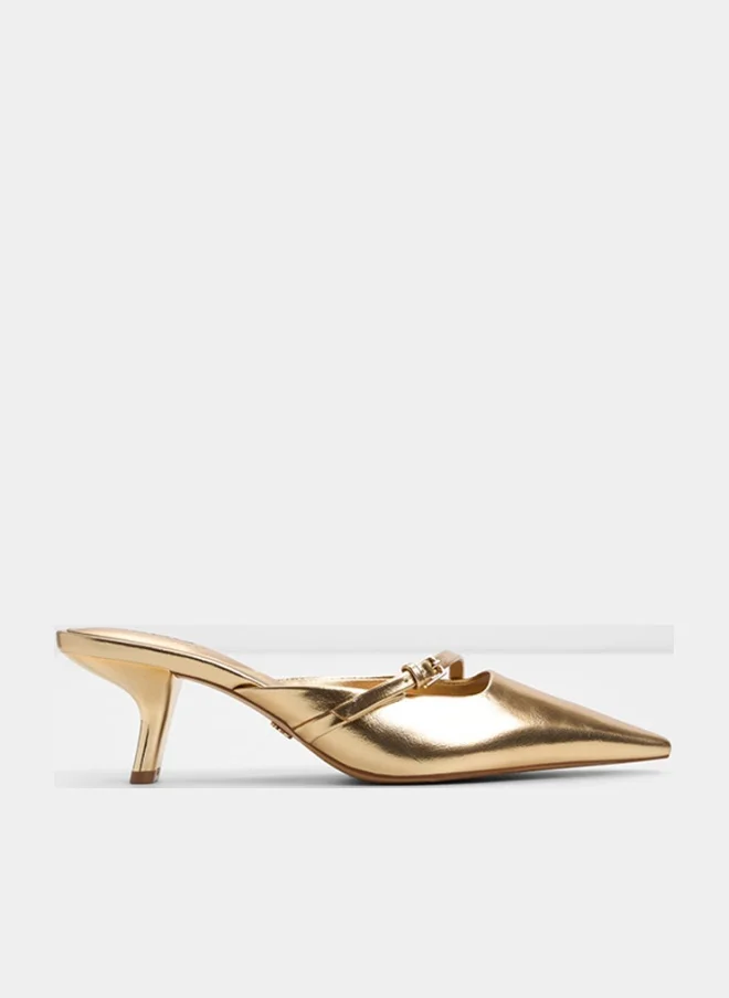 Premium Gold Metallic Pumps Elegant Stiletto Heels for Women (Gold, 38 EU) k54ls