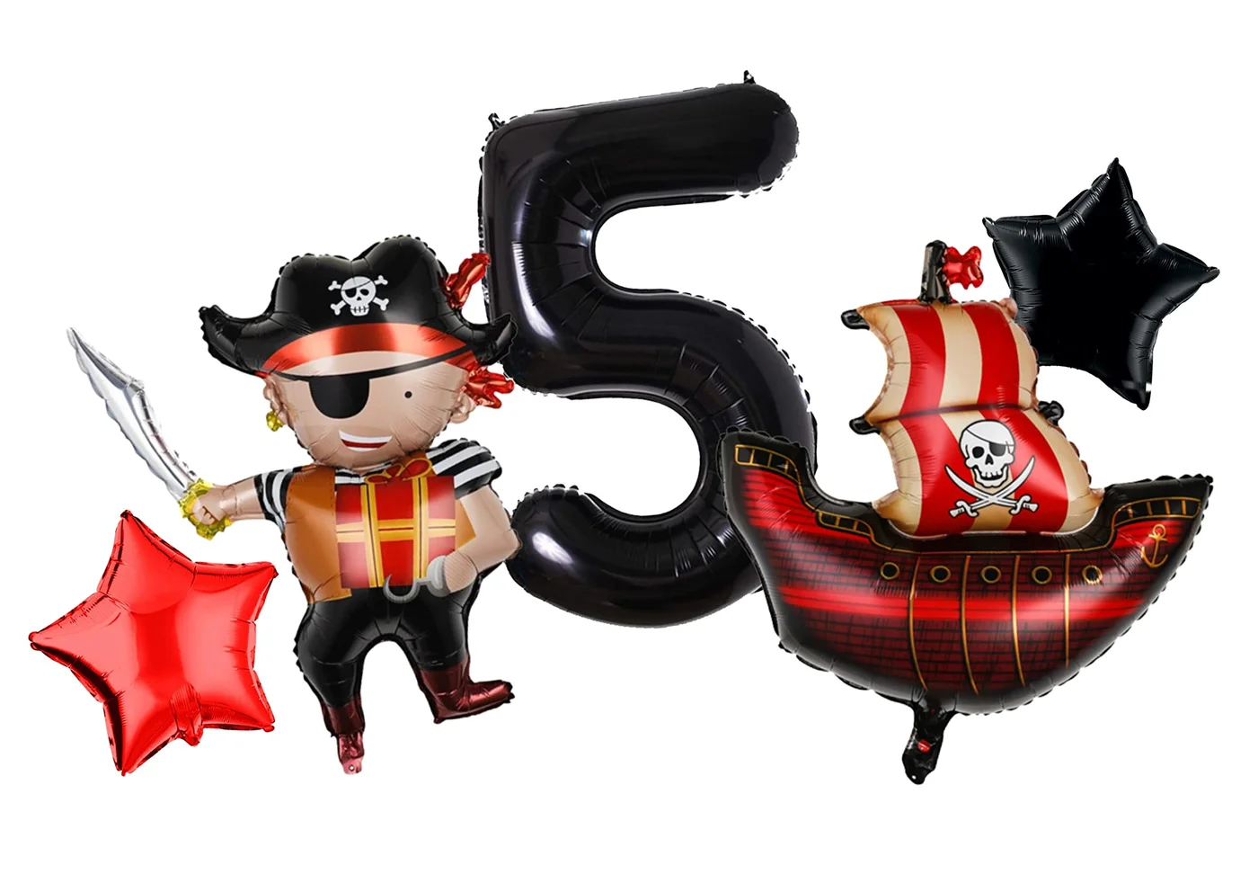 Atpata Pirate Ship Foil Balloon Set for Kids Birthday Party Decoration (Multicolor, 1 Piece) damid