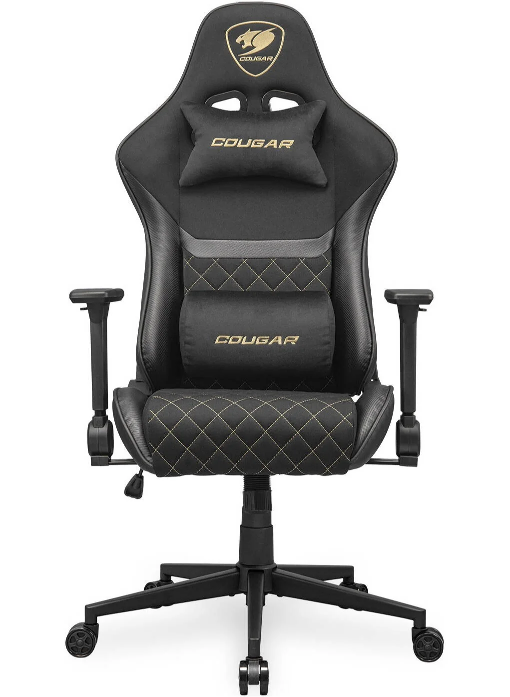 Premium Ergonomic Gaming Chair with Woven Fabric Surface, 4D Adjustable Armrests, 155¡ã Reclining Backrest, and Heavy-Duty Support (Black/Gold) xw4xs