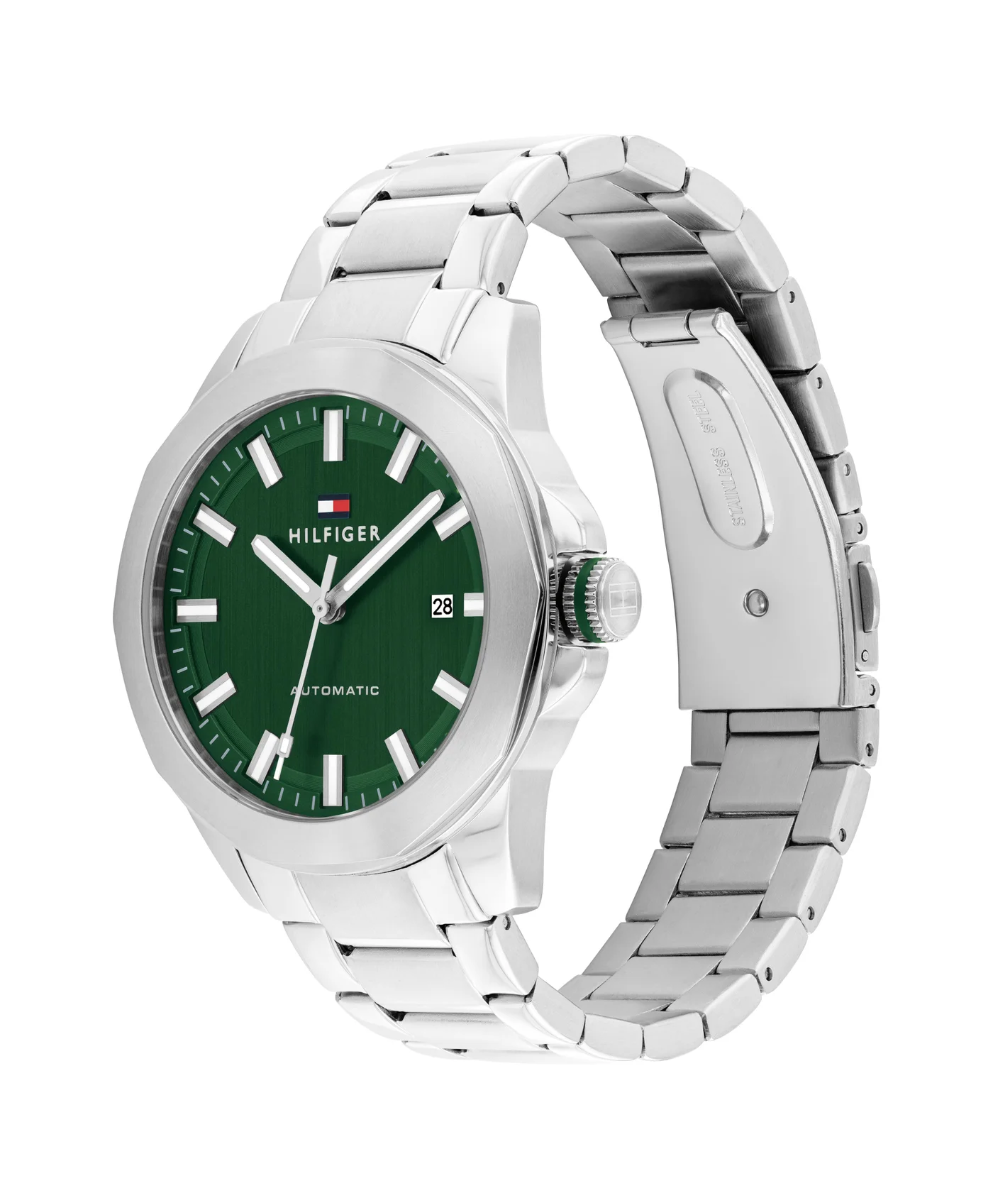 Premium Automatic Men's Stainless Steel Round Wristwatch (Silver, 42mm) kfhxe