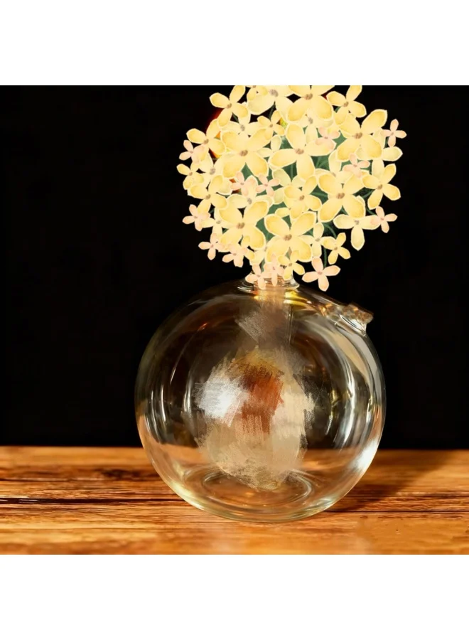 Angmei Heat Resistant Borosilicate Glass Oil Lamp and Decorative Vase (Clear, 20 cm) bccwi