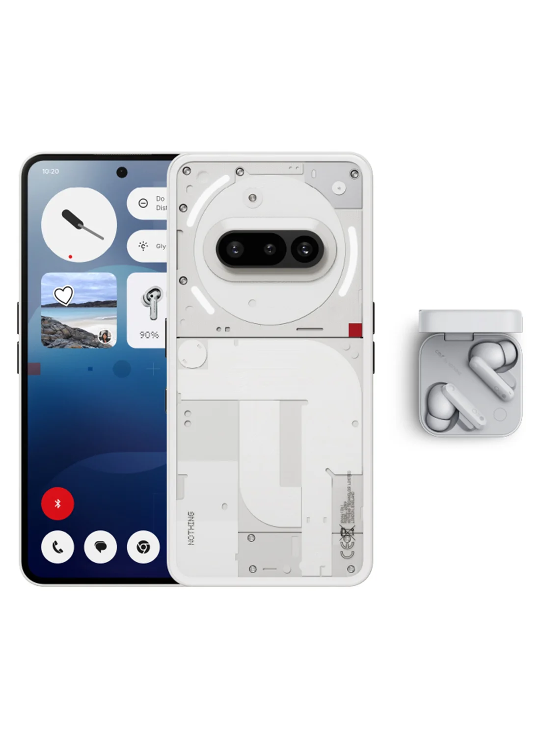 Premium 5G Smartphone Dual SIM 12GB RAM 256GB Storage with Wireless Earbuds (White, 6.77-inch Display) 2pu9c