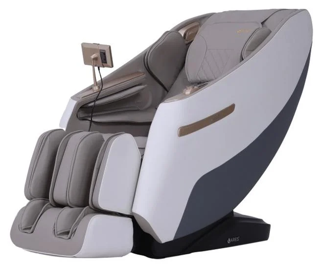 Premium 3D SL-Track Massage Chair with Heating and Voice Control (Beige, Full Size) 7plgu