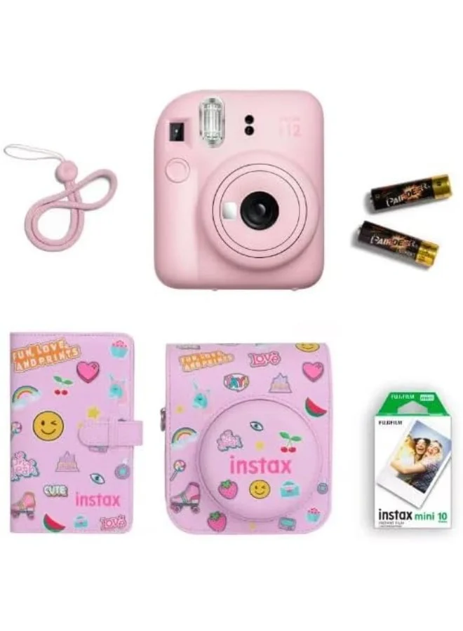 Instant Film Camera Gift Set with Protective Case and Accessories (Blossom Pink, 10-Shot Film Pack) 59c99