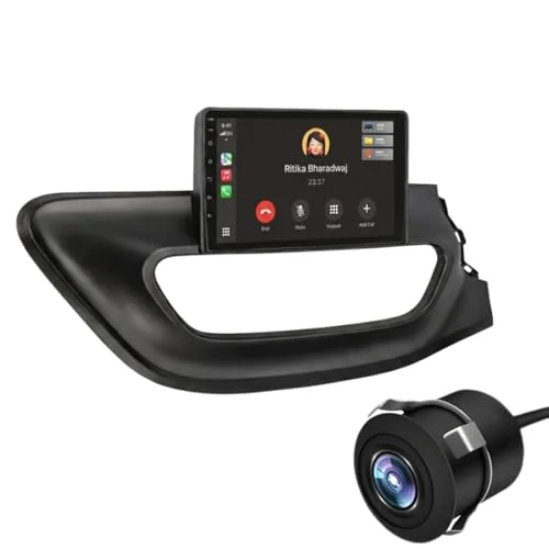 Premium 9-Inch QLED Android Car Stereo for Tata Punch (4GB RAM 32GB ROM, Wireless CarPlay & Android Auto, with AHD Rear Camera & Frame) ycnf3