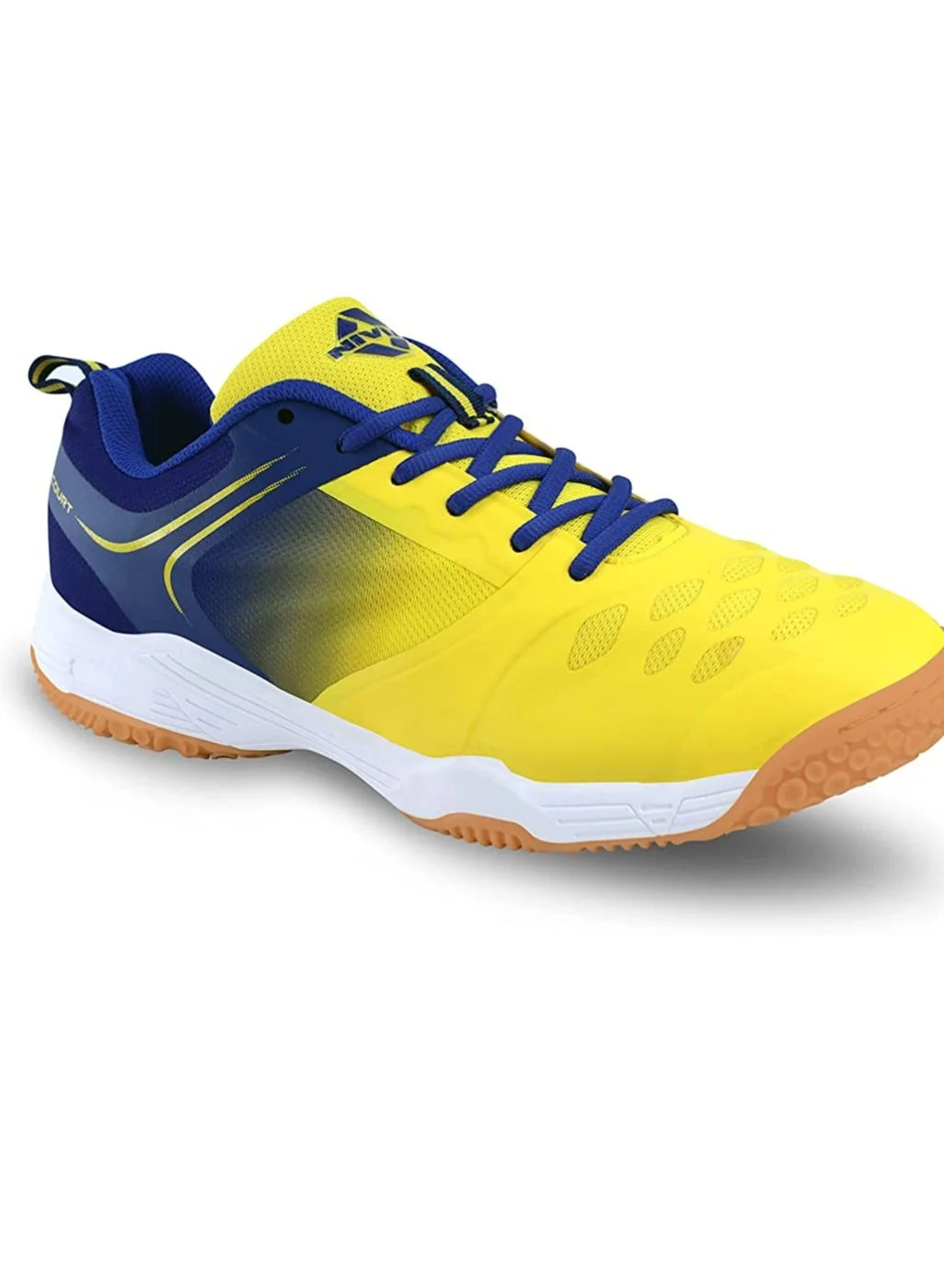 Nivia HY-Court 2.0 Badminton Shoes Non-Marking Professional Court Footwear for Men and Boys (White, 42 EU) azd5u