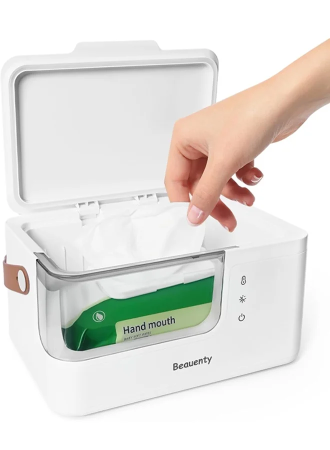 Beauenty Baby Wipe Warmer with 2-Level Temperature Control and Built-in Light for Home and Car Use (Large Capacity) cxtjf