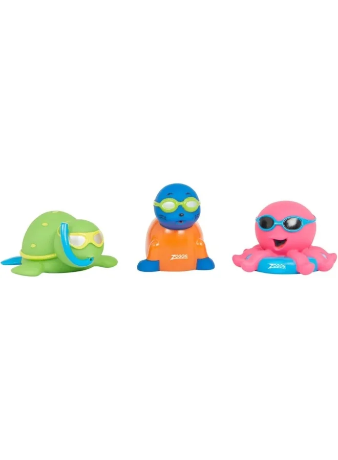 ZOGGS Little Squirts Bath Toys Set (Multicolor, 3-Piece) p34zk