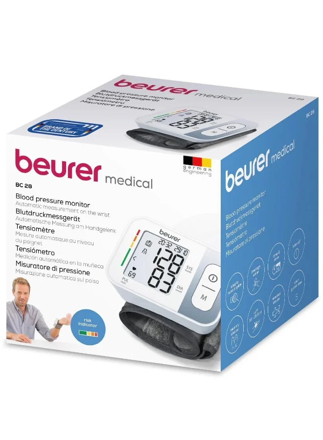 Premium Digital Wrist Blood Pressure Monitor Automatic Heart Rate Tracker for Home Use (One Size) 97wkr