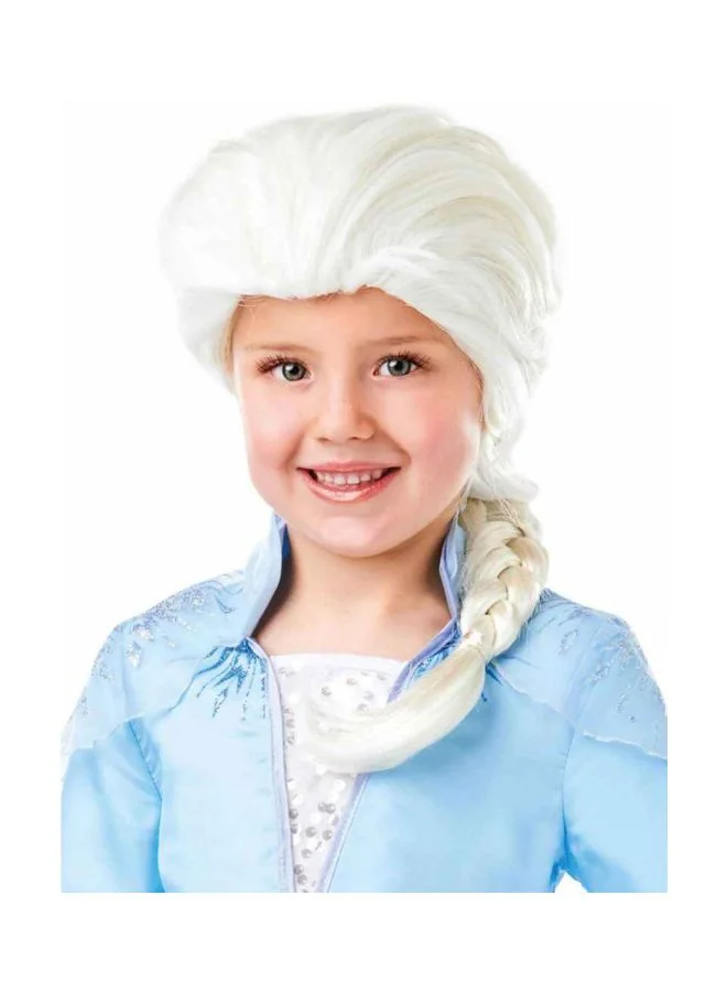 Cartoon Elsa Wig Premium Synthetic Hair Accessory for Kids Fancy Dress (One Size) gkmqe