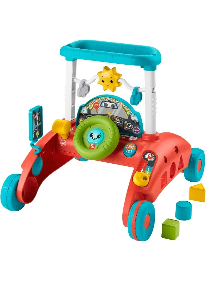 Premium 2-Sided Car-Themed Baby Learning Walker Activity Toy (Steady Speed, Plastic, For Toddlers) cofoa