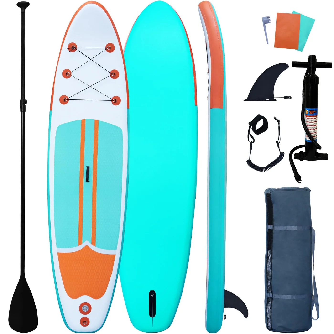 XHYCPY Inflatable Stand Up Paddle Board Premium Wide Stable SUP Kit with Adjustable Paddle Pump Backpack and Leash (305 cm) pefvp