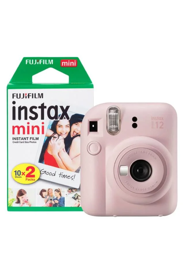 Instant Film Camera Bundle with 20 Sheets Premium Photo Paper (Blossom Pink, 1 Pack) oho2g