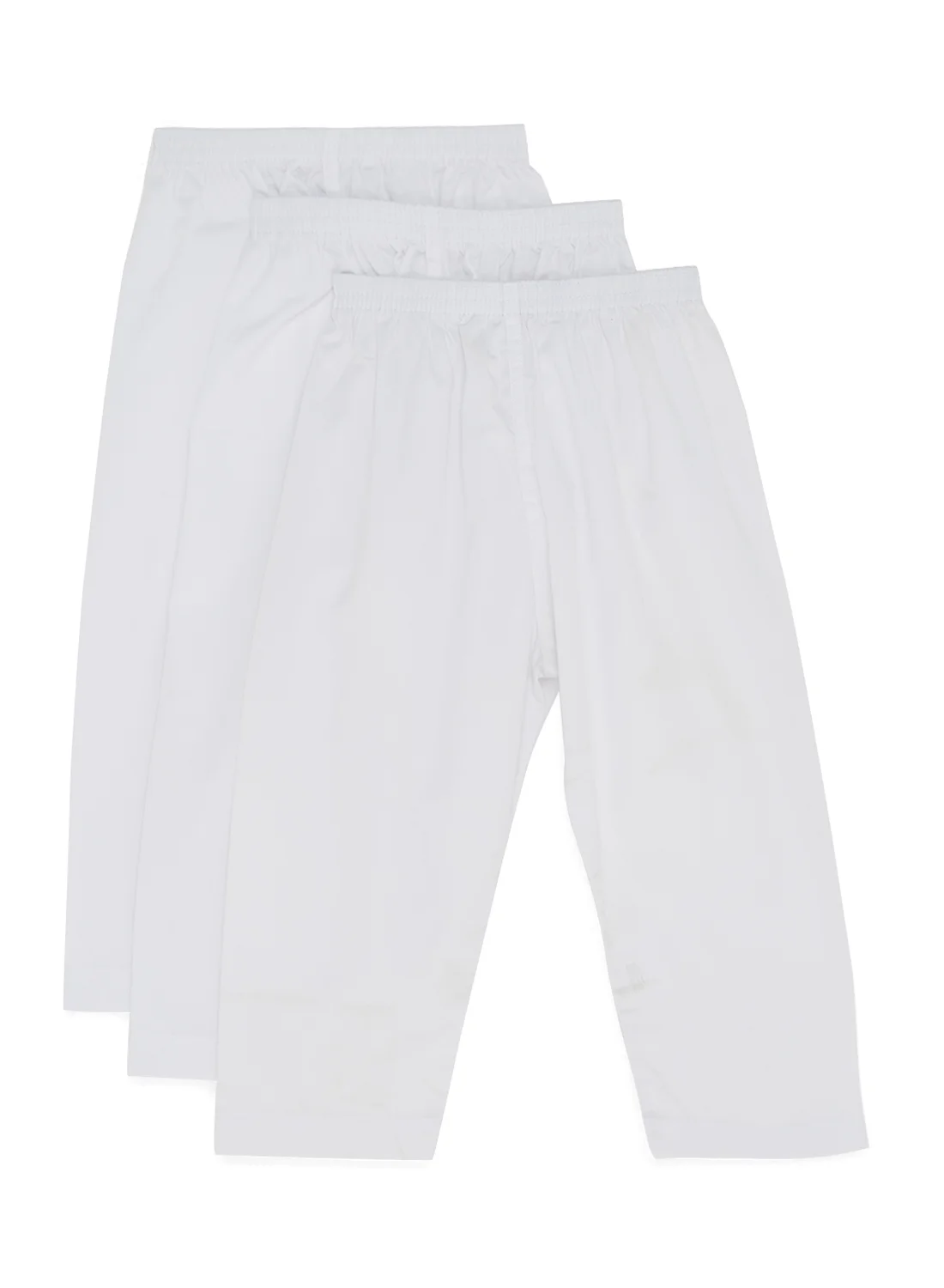 SLUGGER Long Sarwal Pants Set Premium Traditional Style (3-Piece, White) iba8e