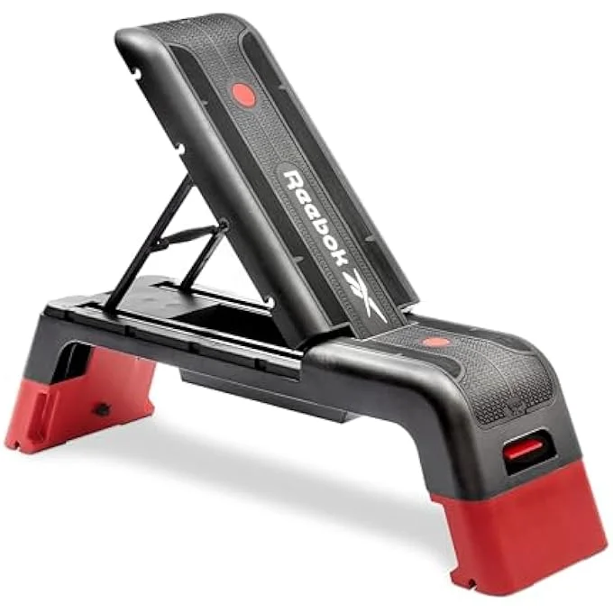 Premium Adjustable Fitness Deck Workout Platform (Red, 121.5 cm x 33.7 cm x 35 cm) 7ulww