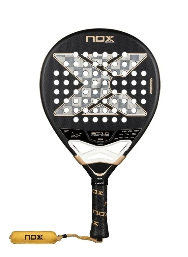 Premium Teardrop Padel Racket 18K Carbon Fiber Professional Sports Equipment (375 g) 7bo8h