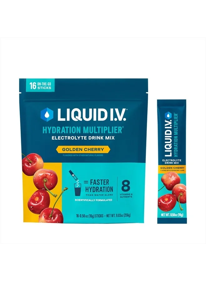 Hydration Multiplier Electrolyte Powder Drink Mix Golden Cherry Flavor (16 Servings) e571a
