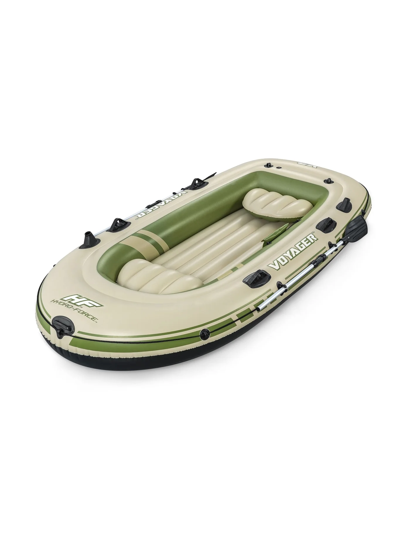 Voyager Inflatable Raft Set Heavy-Duty Water Recreation Boat for Outdoor Swimming and Lake Exploration (190 cm x 98 cm) ky7rq