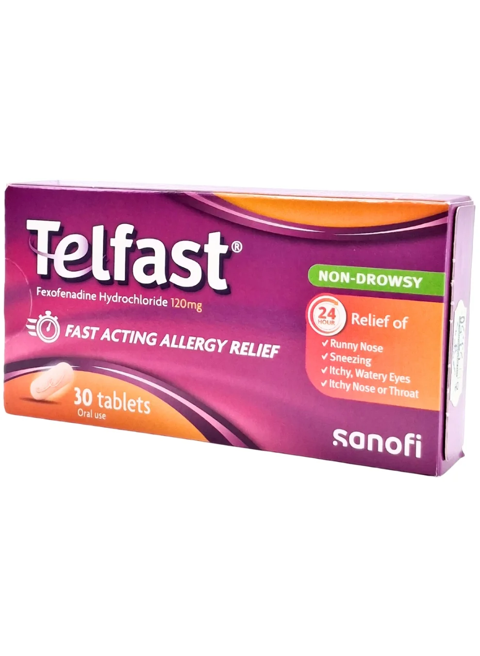 Premium Allergy Relief Tablets for Hay Fever and Seasonal Symptoms (30 Tablets, 120 mg) gncbq