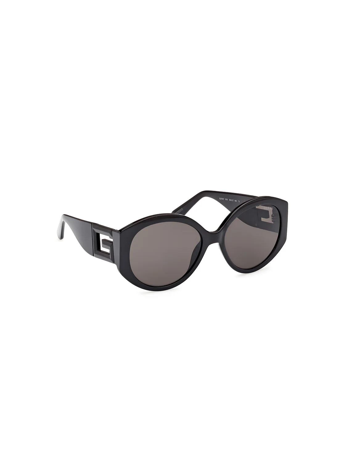 Premium Round UV Protection Sunglasses for Women Elegant Lightweight Eyewear (Black, 56 mm) w4e89