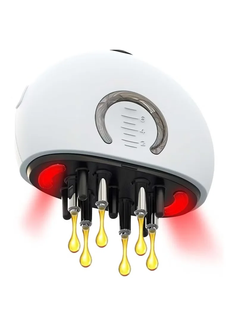 Rock Pow Electric Scalp Massager and Hair Oil Applicator with Red Light Therapy (Red, 15 mL) qeyd0