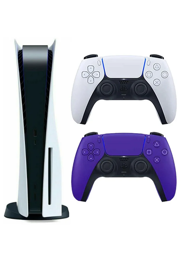 Premium Gaming Console Disc Edition with Extra Wireless Controller (Purple, 1 Unit) nnau0