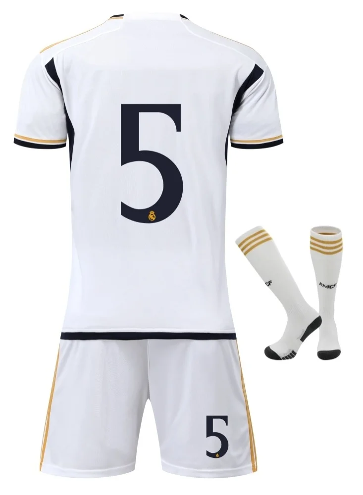 Premium Youth Football Sportswear Set Breathable Polyester Jersey and Shorts (Kids, 140 cm) kz4ar