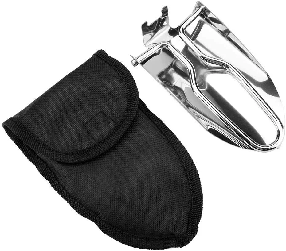 Premium Folding Camping Shovel Stainless Steel Multi-Purpose Tool for Off Road Gardening and Emergency (Compact 40 cm) jzjdx