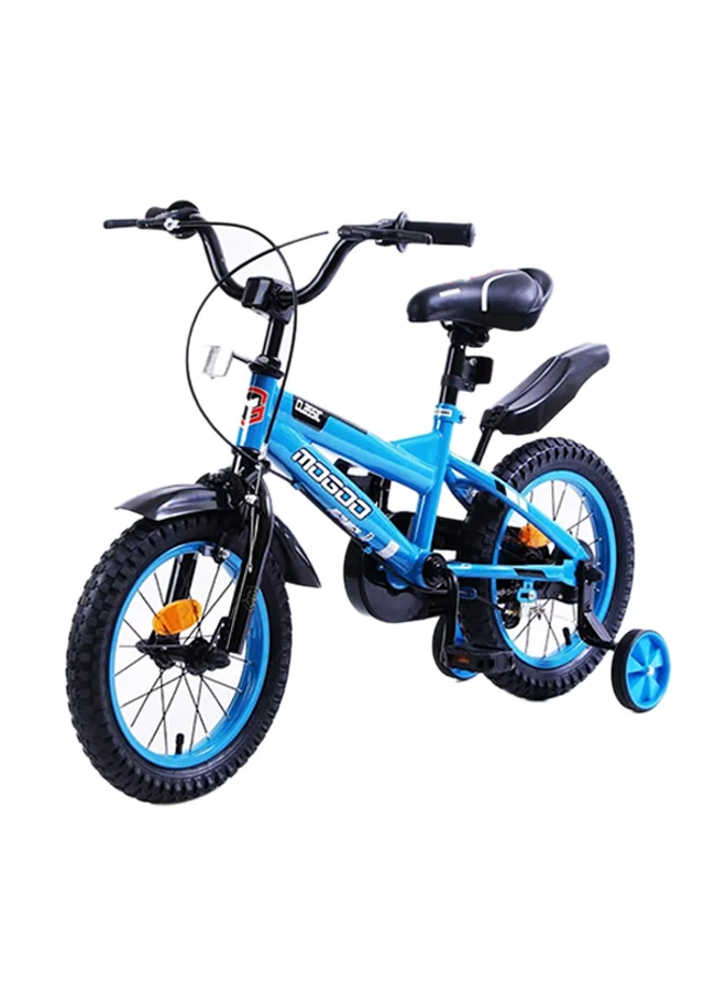MOGOO Classic Road Kids Bike with Adjustable Seat (Blue Black, 14-Inch) aewgh