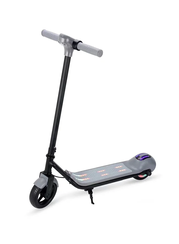 Crony ZL-E7 Kids Electric Scooter Lightweight Aluminum Frame with LED Lights and Bluetooth (Silver, 110W) 2g1jv