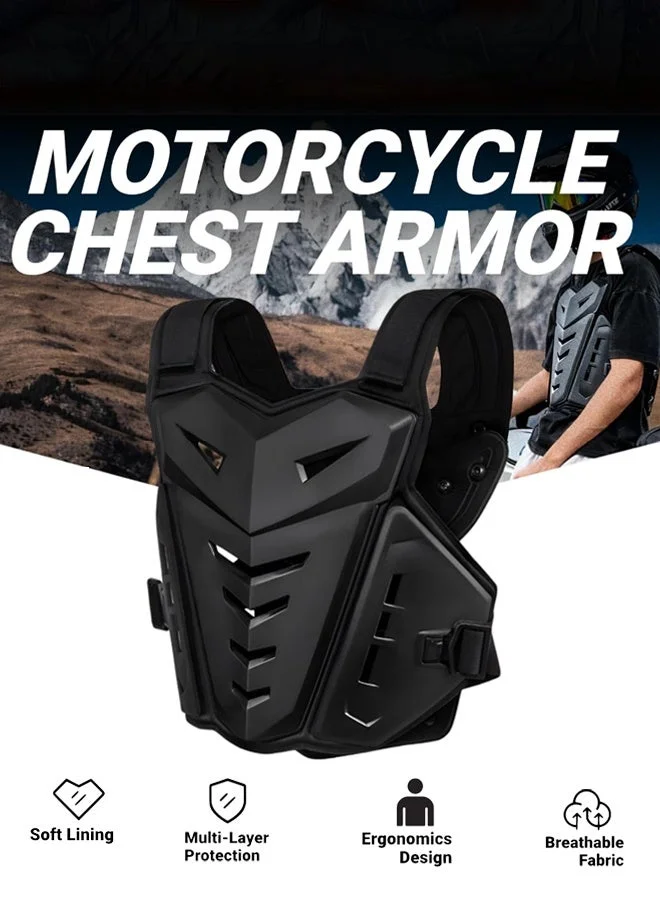 Arabest Motorcycle Armor Vest Protective Chest Protector (Black, Adult) rmj0g
