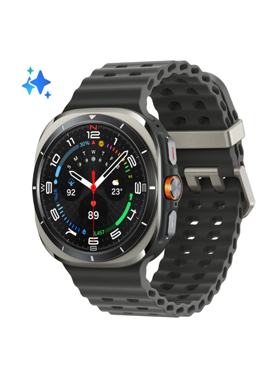 Ultra-HD Smartwatch Ultra 47mm LTE Fitness Tracker (Titanium Silver, 47 mm) mbuov