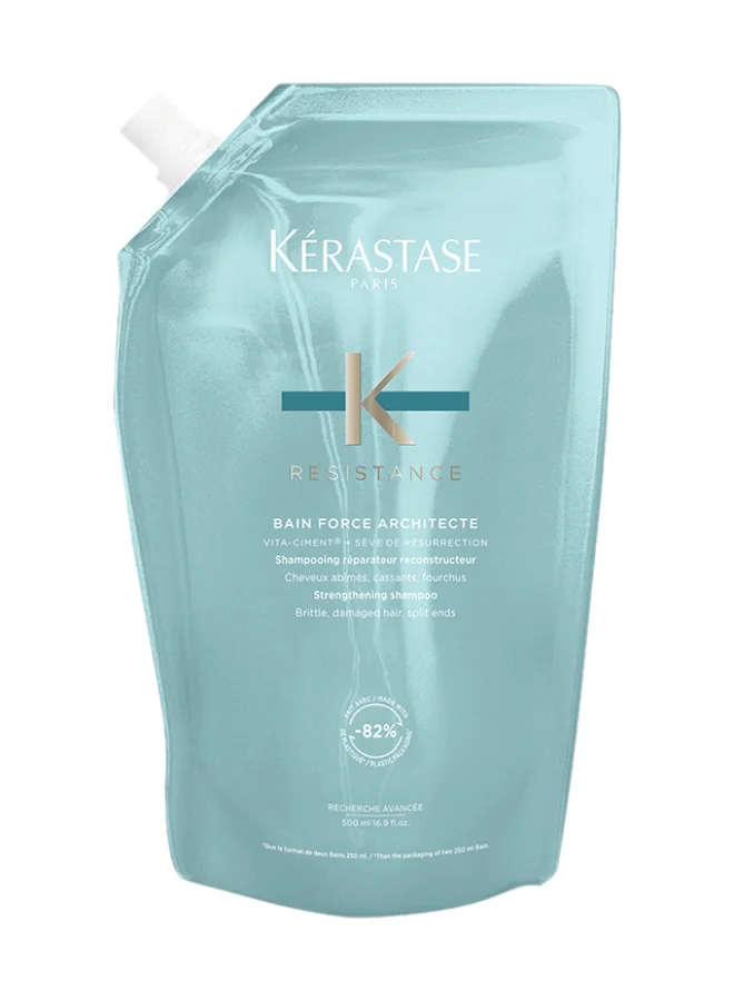 Kerastase Resistance Bain Force Architecte Strengthening Shampoo (For Damaged Hair, 500 mL) xtpph