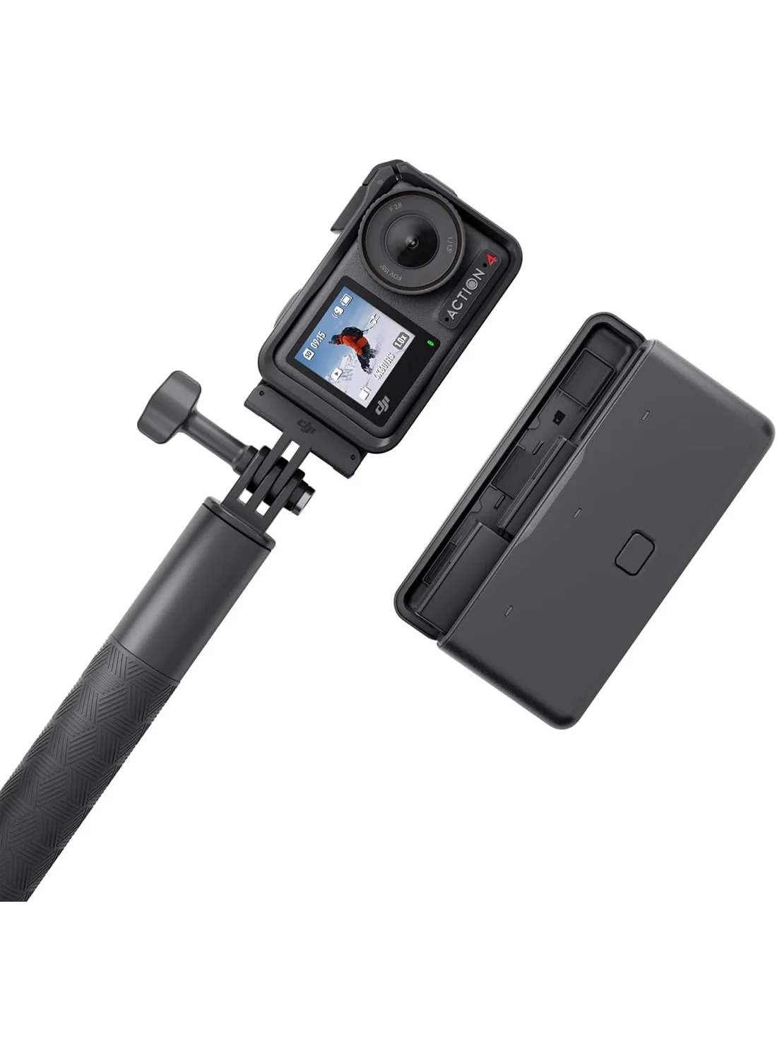 Premium 4K Action Camera Adventure Combo with 1/1.3-Inch Sensor and 3 Batteries (Black, 155-Degree FOV) v8f47
