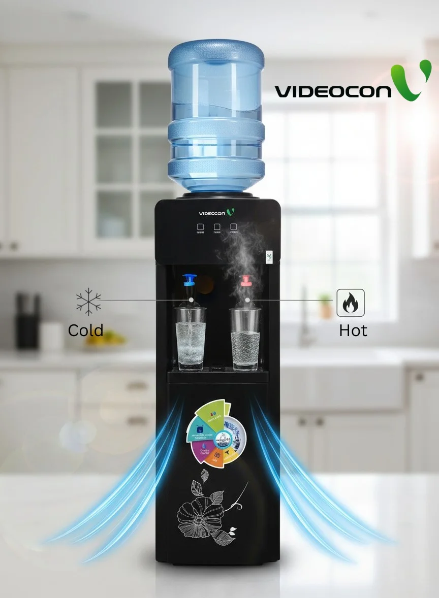Premium Top Loading Hot and Cold Water Dispenser with Compressor Cooling and Push Tap System (1 Unit) 898ob